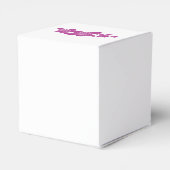 Elegante magenta orchidee gepersonaliseerde bruilo bedankdoosjes (Achterkant)