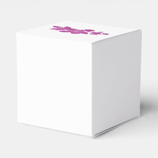 Elegante magenta orchidee gepersonaliseerde bruilo bedankdoosjes (Achterkant)