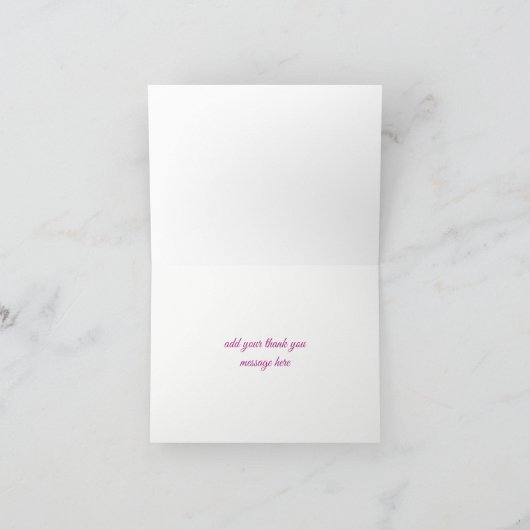 Elegante magenta orchideeën bloemenbedankje bedankkaart (Binnen)