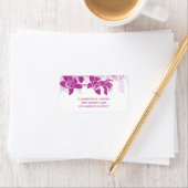 Elegante magenta orchideeën bloemig etiket (Insitu)