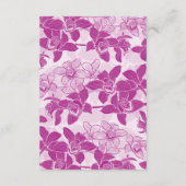 Elegante magenta orchideeën bruiloft informatie Ka Informatiekaartje (Achterkant)