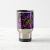 Elegante Magenta Paarse blauw Hydrangeas bloemen Reisbeker (Center)