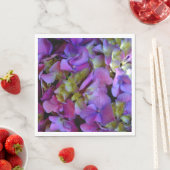 Elegante Magenta Paarse blauw Hydrangeas bloemen Servet (Insitu)