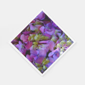 Elegante Magenta Paarse blauw Hydrangeas bloemen Servet (Hoek)
