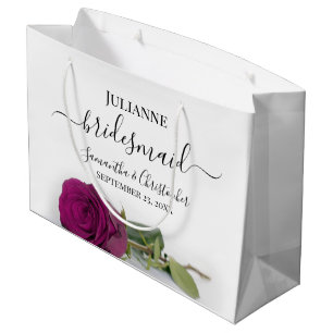 Elegante Magenta Pruim Roos Posh Bruidsmeisje Trou Groot Cadeauzakje