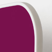 Elegante Magenta Rood, Roze & Wit Naam & Monogram Pickleball Paddle (Links Detail)