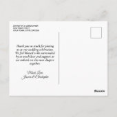 Elegante Magenta Roos Posh Huwelijksliefde & Bedan Briefkaart (Achterkant)
