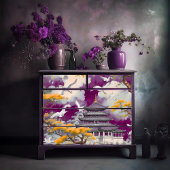 Elegante Magenta Serenity Decoupage Craft Tissuepapier