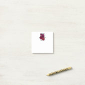 Elegante magentaroos bloemboeket post-it® notes (Op bureau)