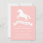 Elegante Magische Eenhoorn Meisjes Verjaardagsfees Kaart (Voorkant)