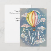 Elegante magische heteluchtballon bedankkaart (Voorkant / Achterkant)