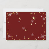 Elegante magische kerst rode Ornamenten Kaart (Achterkant)