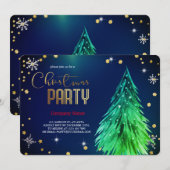 Elegante magische kerstdennen feestelijk kaart (Voorkant / Achterkant)