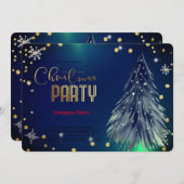 Elegante magische kerstdennen feestelijk kaart (Voorkant / Achterkant)