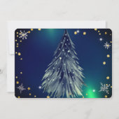 Elegante magische kerstdennen feestelijk kaart (Achterkant)