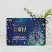 Elegante magische kerstdennen feestelijk kaart (Staand voorkant)