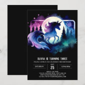 Elegante magische paardenverjaardag kaart (Voorkant / Achterkant)