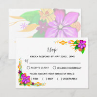 Elegante, Magische & Stoute Bloemige RSVP-reactiek