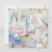 Elegante magische verjaardagsdanser Abstract paste Kaart (Voorkant)