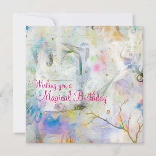 Elegante magische verjaardagsdanser Abstract paste Kaart (Voorkant)