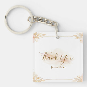 Elegante Magische Whimsical Bruiloft Bedankt Speld Sleutelhanger