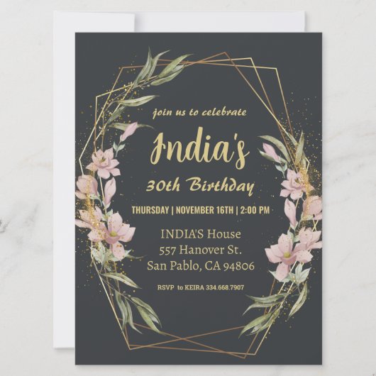 Elegante Magnolia 30e verjaardag Kaart (Voorkant)