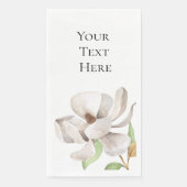 Elegante Magnolia Aquarel Papier Gast Handdoek Servet (Voorkant)