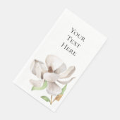 Elegante Magnolia Aquarelpapier Gastendoek Servet (Hoek)