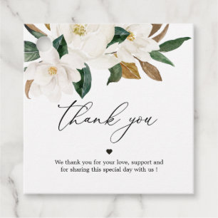 Elegante Magnolia Bedankkaartjes Bedankjes Labels