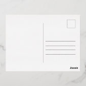 Elegante Magnolia Bloem Gelukkig Nieuwjaar 2025 Go Folie Feestdagen Briefkaart (Achterkant)