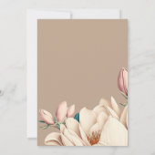 Elegante Magnolia bloemblaadjes  Kaart (Achterkant)
