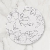 Elegante Magnolia Bloemen Zomer Bruiloft Bedankjes Labels (Achterkant)