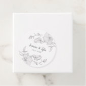 Elegante Magnolia Bloemen Zomer Bruiloft Bedankjes Labels (In situ)