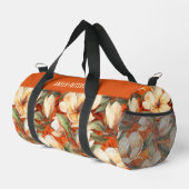 Elegante Magnolia bloemenpatroon gepersonaliseerde Plunjezak (Rechterhoek)