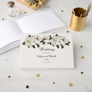 Elegante Magnolia bloesems Huwelijk Gastenboek