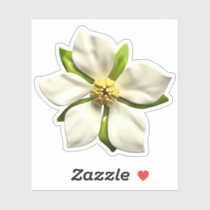 Elegante Magnolia Blossom Bloem Bruiloft Sticker