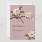 Elegante  Magnolia Blush Roze bruiloft Kaart (Voorkant)