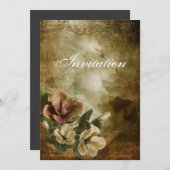 Elegante Magnolia  Bruids Douche Uitnodiging (Voorkant / Achterkant)