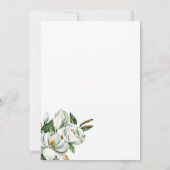 Elegante Magnolia Bruidsdouche Kaart (Achterkant)