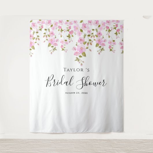 Elegante Magnolia Bruiloft Backdrop Wandkleed (Voorkant)