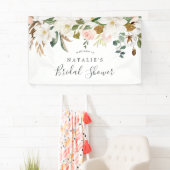 Elegante Magnolia Bruiloft Feestelijke Welkom Spandoek (Insitu)