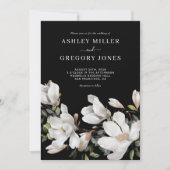 Elegante Magnolia bruiloft uitnodiging foto (Voorkant)