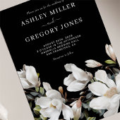 Elegante Magnolia bruiloft uitnodiging foto