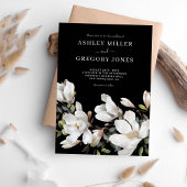 Elegante Magnolia bruiloft uitnodiging foto