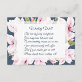 Elegante Magnolia bruiloft Wishing Well Kaarten (Voorkant)