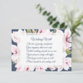 Elegante Magnolia bruiloft Wishing Well Kaarten (Staand voorkant)