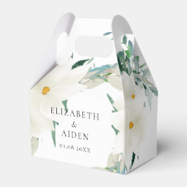 Elegante Magnolia bruiloft wit Bedankdoosjes