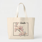 Elegante Magnolia Canvas Canvas tas (Voorkant)