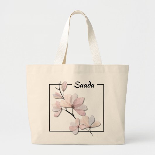 Elegante Magnolia Canvas Canvas tas (Voorkant)