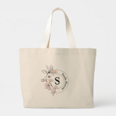 Elegante Magnolia Canvas Tasje Grote Tote Bag (Achterkant)